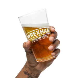 Danish Reds Casual Ølglas hvidt logo